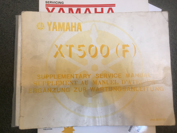 XT500 F supplementary manual